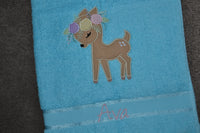 Fawn Appliqued Bath Towel