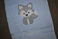 Fox Appliqued Bath Towel