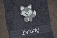 Fox Appliqued Bath Towel