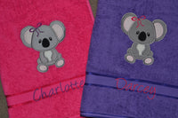 Koala Appliqued Bath Towel