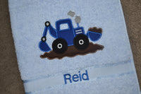 Digger Appliqued Bath Towel