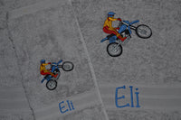 Motorbike Appliqued Bath Towel