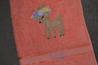 Fawn Appliqued Bath Towel