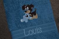 Puppy's Pal Appliqued Bath Towel