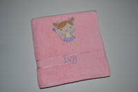 Star Fairy Appliqued Bath Towel