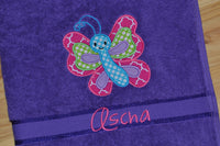 Butterfly Appliqued Bath Towel