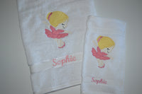Ballerina Appliqued Bath Towel