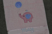 Balloon Elephant Appliqued Bath Towel