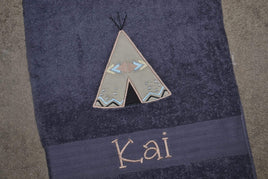 Teepee Appliqued Bath Towel