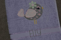 Birdy Appliqued Bath Towel