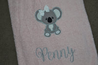 Koala Appliqued Bath Towel