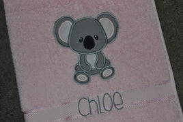Koala Appliqued Bath Towel