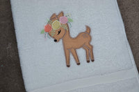 Fawn Appliqued Bath Towel