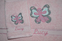 Butterfly Appliqued Bath Towel
