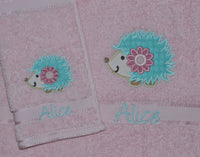 Hedgehog Appliqued Bath Towel