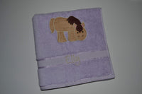 Horse Appliqued Bath Towel