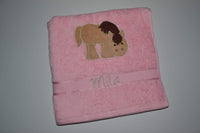 Horse Appliqued Bath Towel