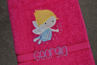 Frost Fairy Appliqued Bath Towel