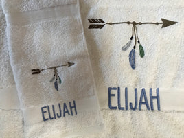 Arrow Appliqued Bath Towel