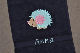 Hedgehog Appliqued Bath Towel