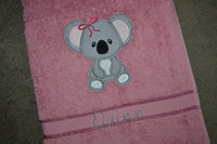 Koala Appliqued Bath Towel