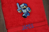 Blockman Appliqued Bath Towel