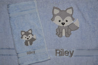 Fox Appliqued Bath Towel