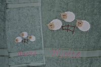 Counting Sheep Appliqued Bath Towel