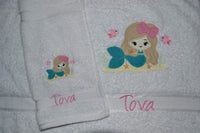 Mermaid Appliqued Bath Towel