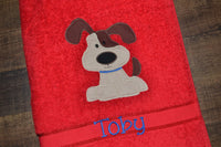 Patch Puppy Appliqued Bath Towel
