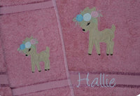 Fawn Appliqued Bath Towel