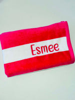 Personalised Stripe Beach Towel