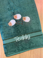 Counting Sheep Appliqued Bath Towel