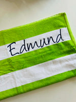 Personalised Stripe Beach Towel