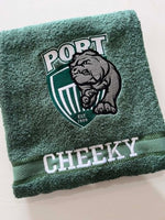Port Bulldogs Embroidered Bath Towel