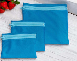 Aqua Blue Snack Bags & Sandwich Wraps