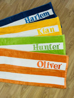 Personalised Stripe Beach Towel