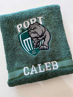 Port Bulldogs Embroidered Bath Towel