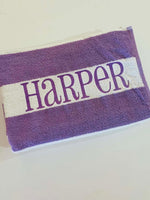 Purple Stripe Beach Towel