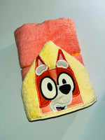 Heeler Pups Hooded Towel